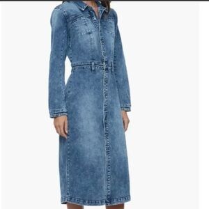 WASH LAB “Millie” Denim Midi Dress - Can Be Worn as a Coat. NWOT, Large